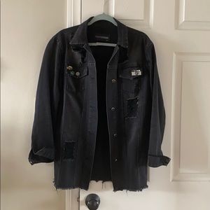 Denim jacket (pins don’t come with it)